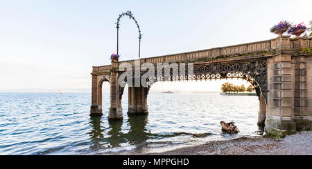 Allemagne, Bade-Wurtemberg, Friedrichshafen, le lac de Constance, Château jetty Banque D'Images