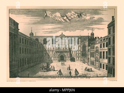 Perspective de la Guild Hall de Londres,1755, (1886). Artiste : Inconnu. Banque D'Images