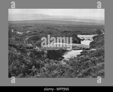 Le pont du ruisseau Walla, Dartmoor, c1900. Artiste : Chapman & Sons. Banque D'Images