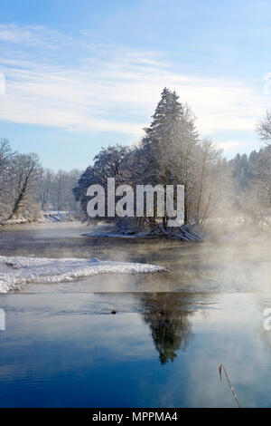 Allemagne, Berlin, Loisach en hiver Banque D'Images