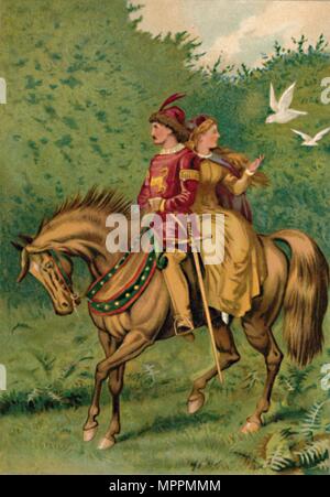 "Cendrillon et le Prince", 1901. Artiste : Edward Henry Wehnert. Banque D'Images