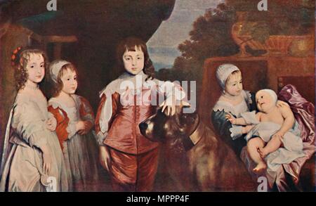 'Cinq premiers enfants de Charles I", 1637, (1903). Artiste : Anthony Van Dyck. Banque D'Images