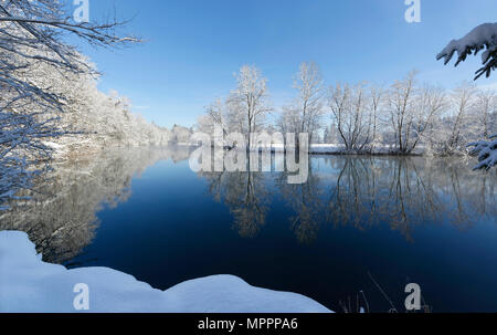 Allemagne, Berlin, Loisach en hiver Banque D'Images