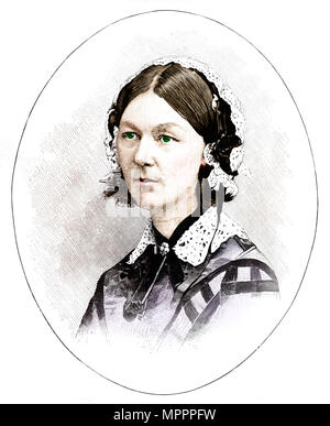 Florence Nightingale (1820-1910), infirmière britannique. Artiste : Inconnu. Banque D'Images