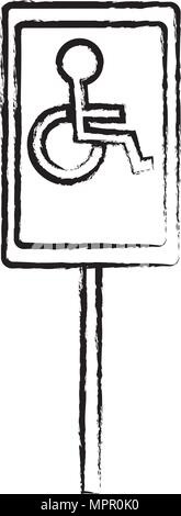 Désactiver la zone de parking Sign over white background, vector illustration Illustration de Vecteur