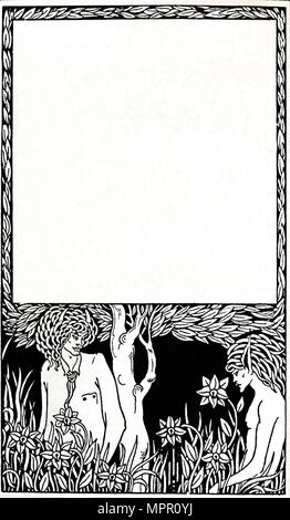 'Design for Title-Page de Pagan Papiers, 1893, (1914). Artiste : Aubrey Beardsley. Banque D'Images