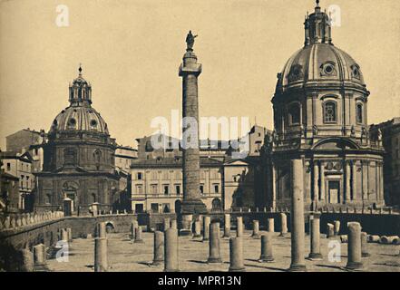 'Roma - Colonne de Trajan", 1910. Artiste : Inconnu. Banque D'Images