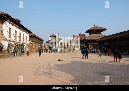 Temples de Durbar Square, Bhaktapur, Katmandou, Népal Banque D'Images