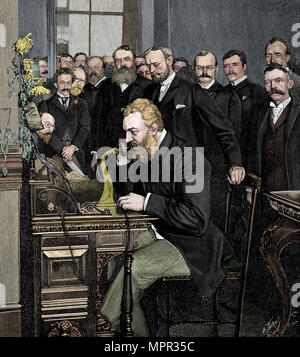 Alexander Graham Bell (1847-1922), inventeur américain né en Écosse. Artiste : Inconnu. Banque D'Images