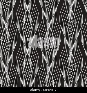 Abstract wave texture élégante. Arrière-plan de demi-teintes modernes sans fin. Seamless Vector motif géométrique Illustration de Vecteur