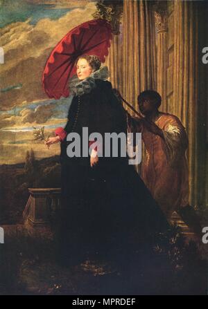 'Marchesa Elena Grimaldi, épouse de Marchese Nicola Cattaneo', c1623. Artiste : Anthony Van Dyck. Banque D'Images