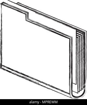 Dossier de fichier icône isométrique Illustration de Vecteur