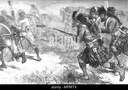 "Charge de l'Highlanders', c1880. Artiste : C.R..