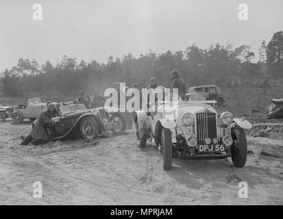 Talbot 10 Sports de DH Perring en compétition dans le grand procès Blé Motor Club, 1938. Artiste : Bill Brunell. Banque D'Images