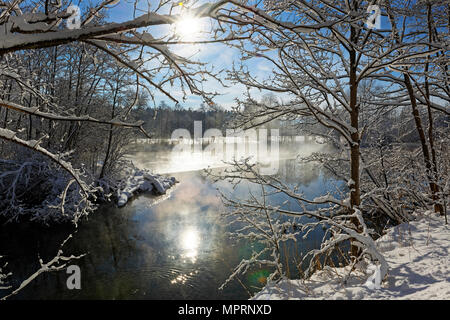 Allemagne, Berlin, Loisach en hiver Banque D'Images