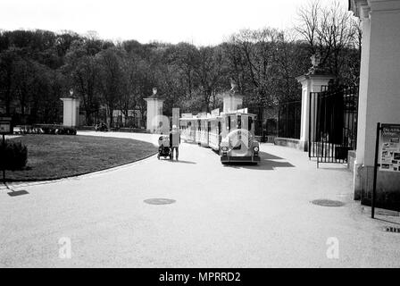 Road train au Zoo de Schönbrunn, Maxingstraße, Vienne, Autriche, Europe Banque D'Images