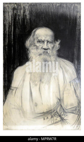 Portrait de l'auteur Comte Lev Nikolaïevitch Tolstoï (1828-1910). Banque D'Images