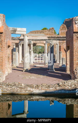 La Villa d'Hadrien, grand complexe archéologique romain à Tivoli, province de Rome, Latium, Italie centrale. Banque D'Images