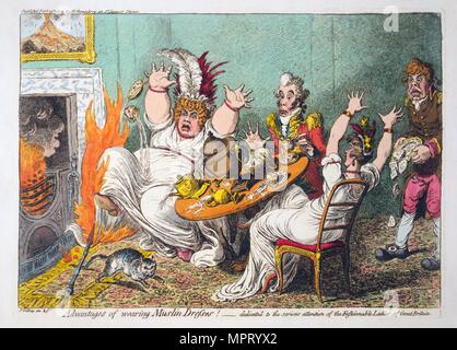 Avantages de porter des robes de mousseline ! …. 1802. Banque D'Images