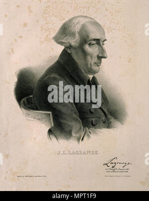 Portrait du mathématicien Joseph-Louis Lagrange (1736-1813). Banque D'Images