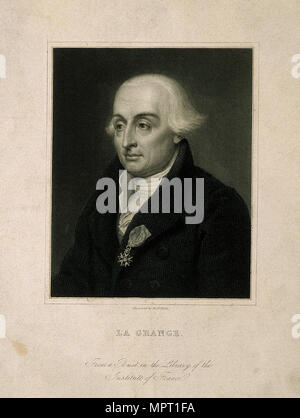 Portrait du mathématicien Joseph-Louis Lagrange (1736-1813). Banque D'Images