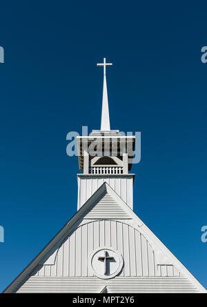 Charmante église de campagne détail, Steuben County, Ohio, USA. Banque D'Images