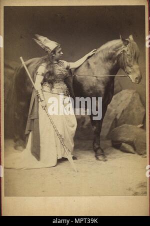 Amalie materna (1844-1918) comme Brünnhilde dans l'Opéra Der Ring des Nibelungen par R. Wagner, 1876. Banque D'Images