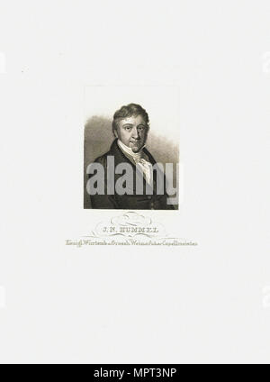 Portrait de Johann Nepomuk Hummel (1778-1837), ch. 1830. Banque D'Images