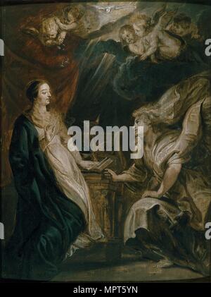 L'Annonciation, c1609. Artiste : Peter Paul Rubens. Banque D'Images