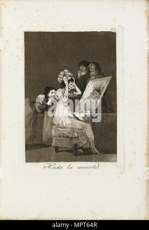 Hasta la muerte, 1799-1799. Artiste : Francisco Goya. Banque D'Images