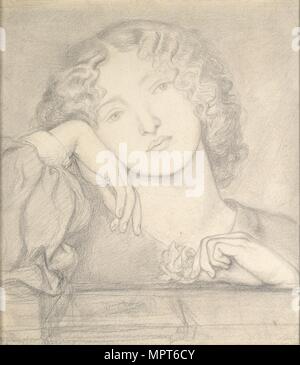 Monna Rosa, c1860s. Artiste : Dante Gabriel Rossetti. Banque D'Images