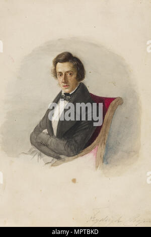 Portrait de Frédéric Chopin. Banque D'Images