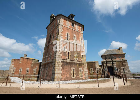 La fortification Vauban Visite dans le port de Camaret sur Mer, presqu'île de Crozon, Finistère, Bretagne, France. Banque D'Images