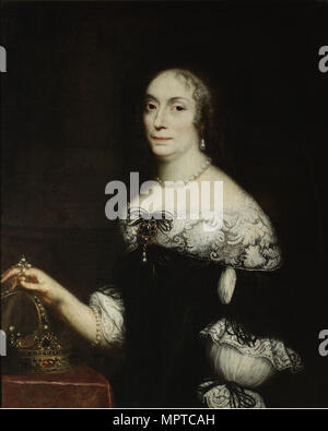 Portrait de Marie Louise de Gonzague (1611-1667), Reine de Pologne. Banque D'Images