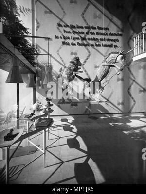 Le lion et licorne Pavilion intérieur, Festival de Grande-Bretagne, Rive Sud, Lambeth, London, 1951. Artiste : Inconnu. Banque D'Images