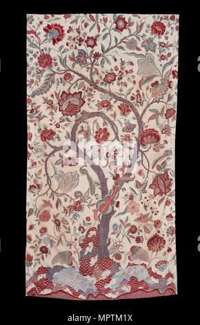 Fragment d'un palampore, ou couvre-lit, avec l'arbre de vie, 1701-1740. Artiste : Inconnu. Banque D'Images