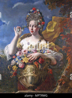 Portrait d'une dame en flore. Banque D'Images