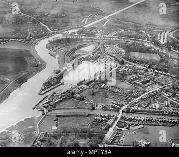 Dock et ses environs, Boston Boston, Lincolnshire, 1930. Artiste : Aerofilms. Banque D'Images