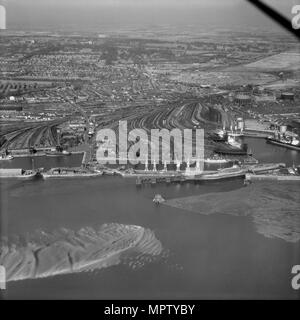 Garston, Liverpool, Merseyside, 1963. Artiste : Aerofilms. Banque D'Images