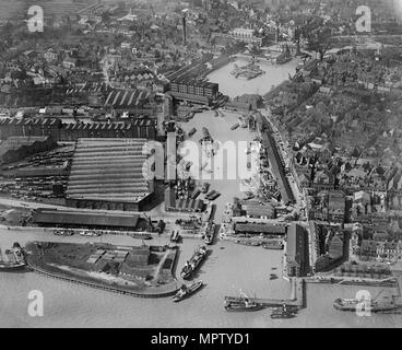 L'Humber et Prince's Docks et ses environs, Kingston Upon Hull, Humberside, 1925. Artiste : Aerofilms. Banque D'Images