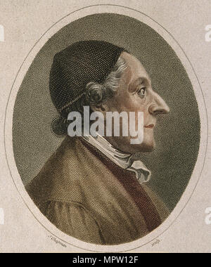 Portrait du poète et physiognomist Johann Kaspar Lavater (1741-1801), 1813. Banque D'Images