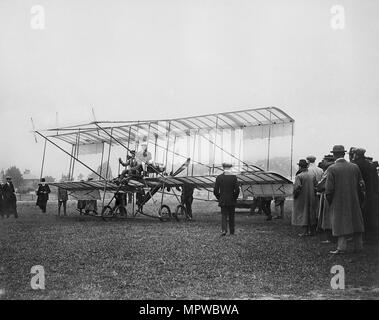 Biplan Farman, Bournemouth, Dorset, 1910. Artiste : Inconnu. Banque D'Images