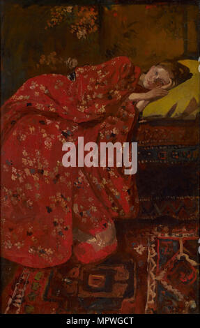 Fille dans un kimono rouge (Geesje Kwak), ch. 1895. Banque D'Images