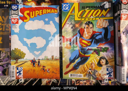 Superman Comic Books, New York, USA Banque D'Images