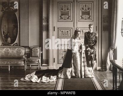 La grande-duchesse Maria Pavlovna et Prince Wilhelm, duc de Södermanland. En photo de mariage Catherine Pa Banque D'Images