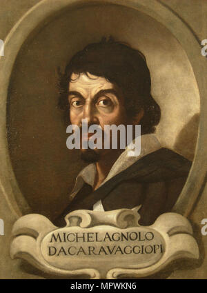 Portrait de Michelangelo Merisi da Caravaggio, 17e siècle. Banque D'Images