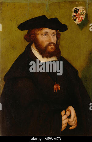 Portrait du roi Christian II de Danemark (1481-1559), 1523. Banque D'Images
