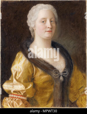 Portrait de l'Impératrice Marie Thérèse d'Autriche (1717-1780), 1743. Banque D'Images