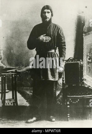 Portrait de Grigori Efimovitch Raspoutine (1869-1916), ch. 1909. Banque D'Images