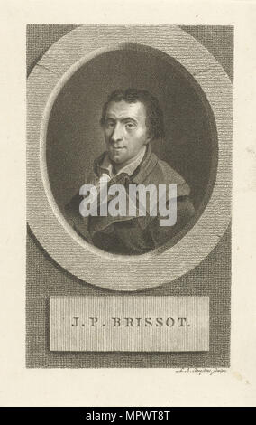 Portrait de Jacques-Pierre Brissot de Warville (1754-1793), années 1790. Banque D'Images